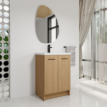 Load image into Gallery viewer, Floating Bathroom Vanity With Sink, Wall Mounted Double Door Storage