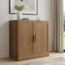 Load image into Gallery viewer, Wood Accent Cabinet With Two Doors - Brown
