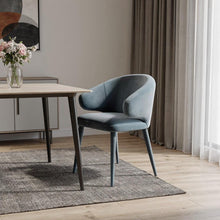 Load image into Gallery viewer, Fabric Wrapped Dining Chair - Blue / Gray