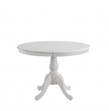 Load image into Gallery viewer, 42" Rounded Solid Manufactured Wood And Solid Wood Pedestal Base Dining Table - White