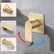 Load image into Gallery viewer, Modern Wall Mount Bathroom Sink Faucet With Waterfall Spout