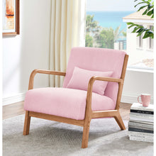 Load image into Gallery viewer, Upholstered Armchair With Back Support Pillow