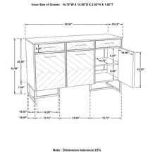 Load image into Gallery viewer, Paloma - 3 Door Herringbone Accent Cabinet - Natural