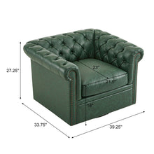 Load image into Gallery viewer, Chesterfield Style Swivel Club Chair With Button Tufted