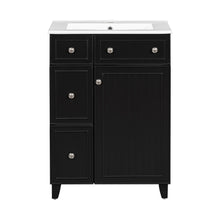 Load image into Gallery viewer, Transitional Style Bathroom Vanity Cabinet With Ceramic Sink