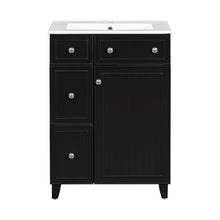 Load image into Gallery viewer, Transitional Style Bathroom Vanity Cabinet With Ceramic Sink