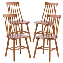 Load image into Gallery viewer, Solid Wood Windsor Back Dining Side Chairs (Set of 4) - Walnut
