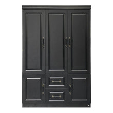 Load image into Gallery viewer, 71" Wood Five Door Two Drawer Combo Dresser - Black
