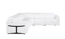 Load image into Gallery viewer, Italian Leather Modular L Shaped Five Piece Corner Sectional - White