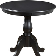 Load image into Gallery viewer, 30" Rounded Solid Manufactured Wood And Solid Wood Pedestal Base Dining Table - Black