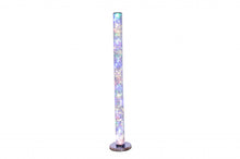 Load image into Gallery viewer, Steel LED Column Floor Lamp With Clear Drum Shade - Silver