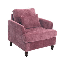 Load image into Gallery viewer, Modern Mid Century Wood Frame Armchair With Tufted Design