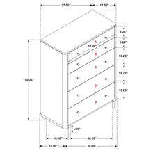 Load image into Gallery viewer, Stevie - Rectangular 5 Drawer Chest - Sand