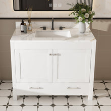 Load image into Gallery viewer, 43" Bathroom Vanity, Multi Functional Cabinet With Doors And Drawer - White