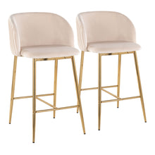 Load image into Gallery viewer, Fran - Pleated Contemporary / Glam Fixed Height Counter Stool (Set of 2)