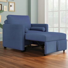 Load image into Gallery viewer, 3 In 1 Convertible Sleeper Chair With Adjustable Backrest, Lounger Chair Turns Into Bed