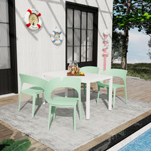 Load image into Gallery viewer, 4 Piece Set Of Modern Designed Single Chairs With Long Table