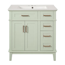 Load image into Gallery viewer, Modern Bathroom Vanity With Ceramic Sink, Soft Close Storage Cabinet