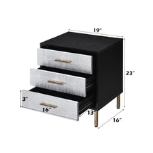 Load image into Gallery viewer, Myles - Nightstand - Black / Gold / Silver