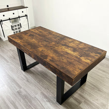 Load image into Gallery viewer, Extendable Dining Room Table For 6 8 10, Modern Farmhouse Wooden Kitchen Expanding Table, Long Large Expandable Dining Room Conference Table - Deep Rustic Brown