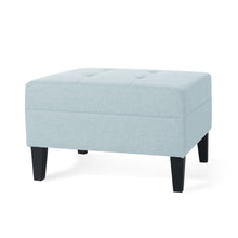 Load image into Gallery viewer, Classic Ottoman With Birch Wood Legs And Fabric Upholstery