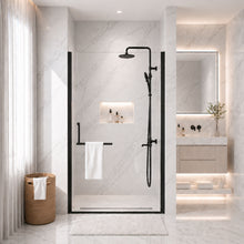 Load image into Gallery viewer, Semi-Frameless Pivot Shower Door With Adjustable Width, Reversible Installation