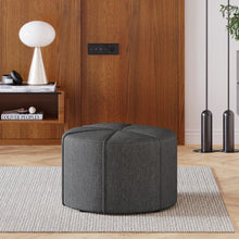 Load image into Gallery viewer, Contemporary Ottoman With Tonal Piping And Button Tuft Design