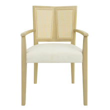 Load image into Gallery viewer, Mid Century Modern Arm Dining Chairs With Rattan Backrest