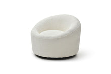 Load image into Gallery viewer, Boucle Swivel Lounge Chair - White