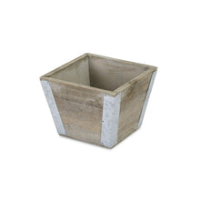 Load image into Gallery viewer, Square Planter Box (638084) - Natural / Silver
