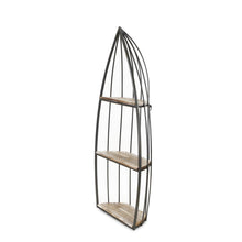 Load image into Gallery viewer, Boat Shaped Bookcase - Gray / Natural