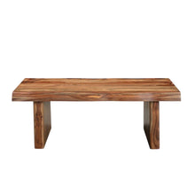 Load image into Gallery viewer, 51" Solid Wood Live Edge Coffee Table - Brown