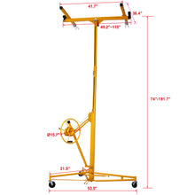 Load image into Gallery viewer, Heavy Duty Drywall Lift Panel Hoist With Adjustable Height And Safety Features