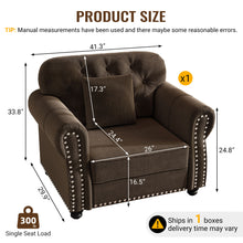 Load image into Gallery viewer, Upholstered Sofa With Nailhead Trim And Rolled Armrests