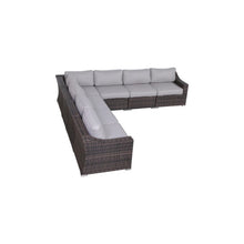 Load image into Gallery viewer, Contemporary Outdoor Rattan Wicker Sectional Seating Group With Cushions