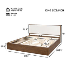 Load image into Gallery viewer, Bed With Upholstered Headboard