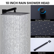 Load image into Gallery viewer, Modern 10" Wall Mounted Rainfall Shower Head System