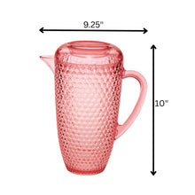 Load image into Gallery viewer, Diamond Cut Unbreakable Plastic Water Pitcher With Lid