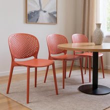 Load image into Gallery viewer, Heavy Duty Plastic Partially Open Back Dining Side Chairs (Set of 4) - Orange