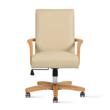 Load image into Gallery viewer, Dumont - Modern Farmhouse High Back Executive Home Office Chair - Neutral Cream Beige / Natural