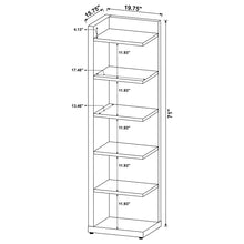 Load image into Gallery viewer, 6 Tier Corner Bookcase - Cappuccino