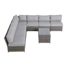 Load image into Gallery viewer, Comfortable Modern Patio Rattan Sectional Set With Cushions