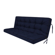 Load image into Gallery viewer, 3 Seater Outdoor Porch Swing Cushion With Backrest, Waterproof