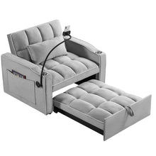 Load image into Gallery viewer, Convertible Sleeper Chair Sofa Bed Adjustable Pull Out Sleeper Chair Bed Multi-Pockets Folding Sofa Bed For Living Room Bedroom Small Space, 3 In 1 Sofa Bed