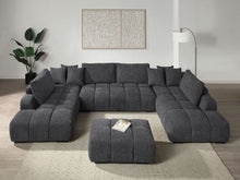 Load image into Gallery viewer, Chosen - Sectional Sofa With Toss Pillows With 2 Chaises With Ottoman - Gray