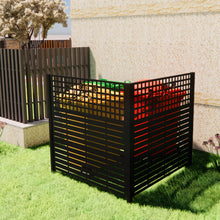 Load image into Gallery viewer, 2 Panels Privacy Screen, Outdoor Privacy Panels, Trash Can Enclosure, Air Conditioner Fence - Black
