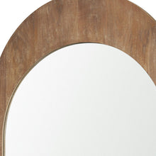 Load image into Gallery viewer, 48" Solid Arch Framed Accent Mirror - Light Brown