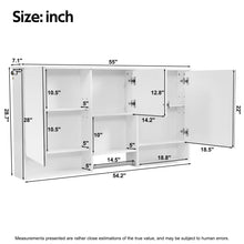 Load image into Gallery viewer, Wall-Mount 3-In-1 Mirror Cabinet With Adjustable Shelf, Soft-Closing Hinges, Rectangular Design - White