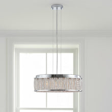 Load image into Gallery viewer, Seven Light Metal Chandelier With Shades - Silver