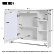 Load image into Gallery viewer, Modern Wall Mounted Mirror Cabinet With Adjustable Shelf, Soft Close Door, And Towel Bar